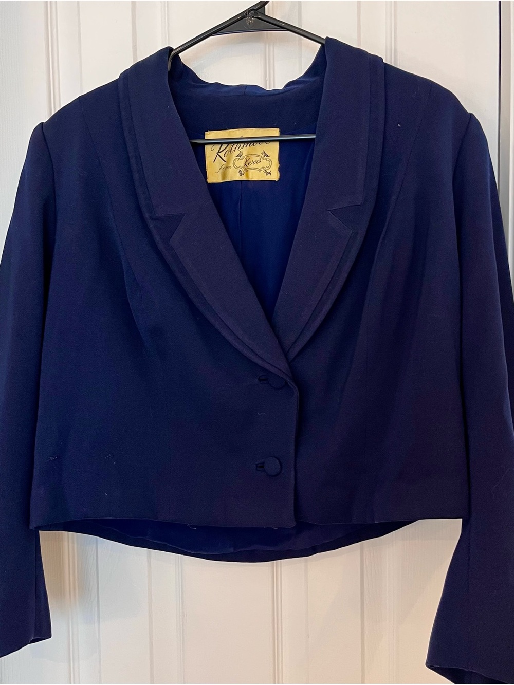 Rothmoor Kerr’s Vintage, mid-century cropped jacket - Navy Sz M